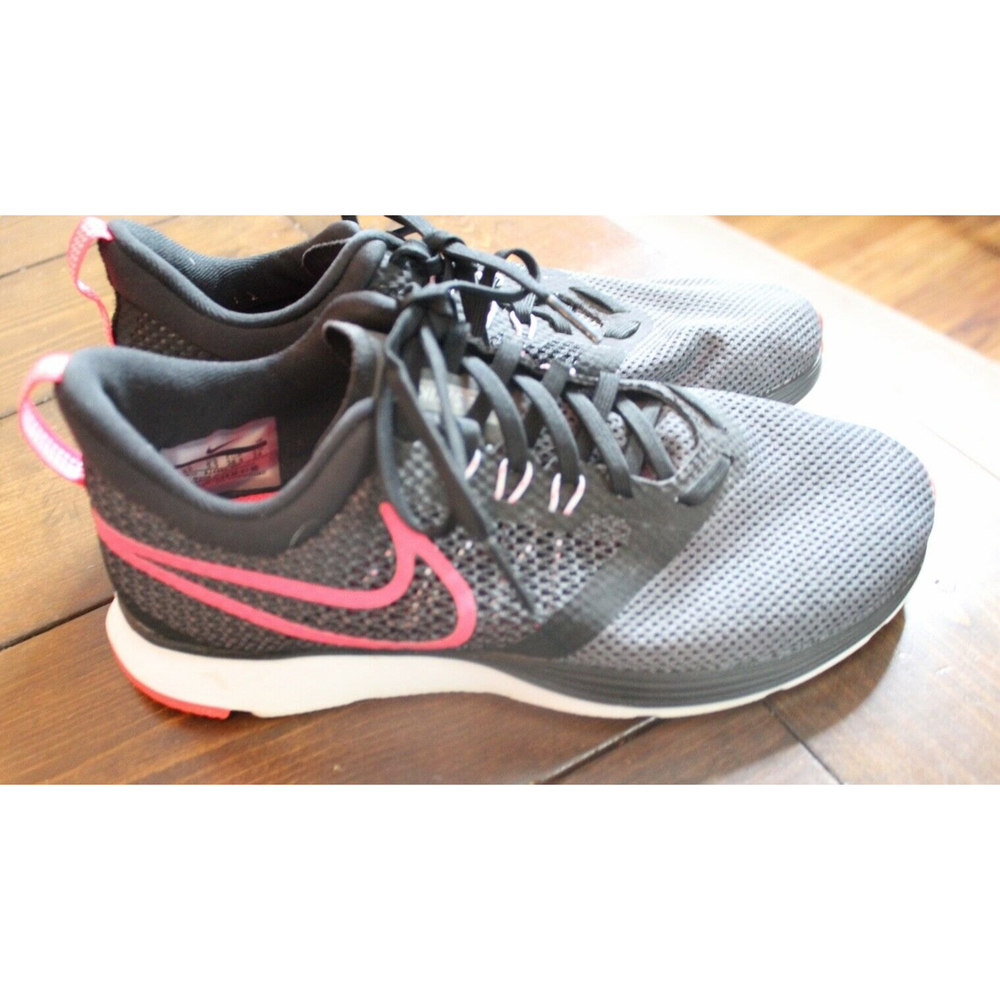 Nike Strike Girls Running Shoes Black Pink AJ4093-001 Size 6